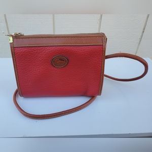 Dooney & Bourke Red and Caramel Crossbody
